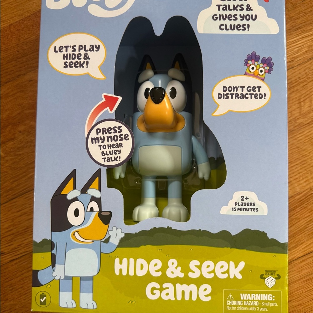 Bluey Hide & Seek Game Figure - Blue and Yellow